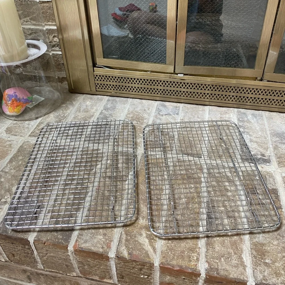 CRATE AND BARREL SET of (2) Cooling Rack Bacon Sheet